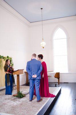 The Holistic Mystic preforming a wedding ritual.