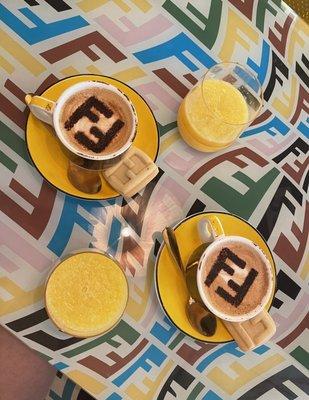 Fendi mimosa's & Fendi Cappuccino's