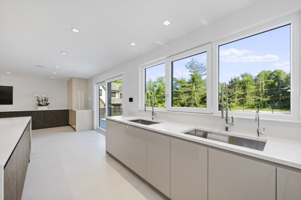 Modern Kitchen designed and built with custom Italian  cabinetry.