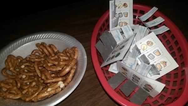 Pull tabs & free pretzels