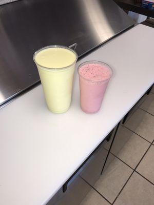 Aguas frescas fresa nuez rompope melón sandía piña horchata Jamaica piña