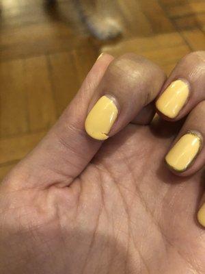 Gel mani after 1 week