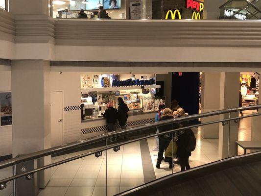 Lower level food stand, and busy at the moment.