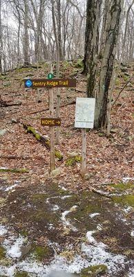 Trail Guide Sign & Map, along the hiking trail.