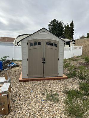 Nice new 8' X 8' shed I recently built, including new floor/platform.  Ready for lots of storage!