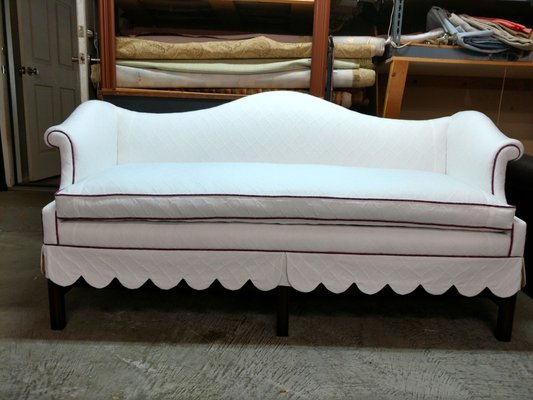 Camel back sofa for our client in Ellicott City