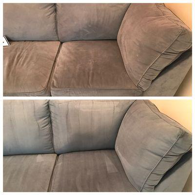 Upholstery before and after