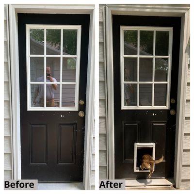 Dog door install