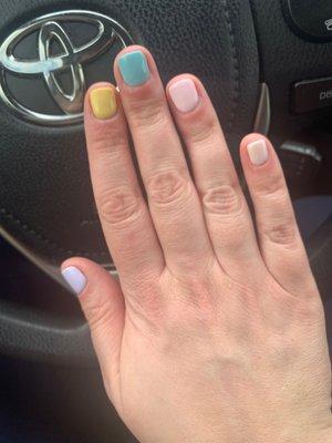 Easter pastel mani