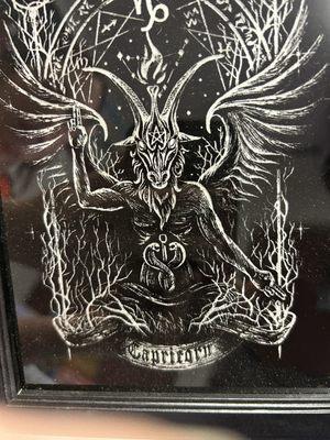 Zodiac sign laser engraved photo