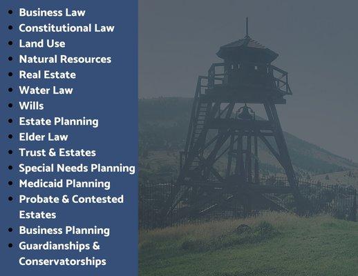 Serving a wide variety of legal areas throughout Southwest Montana.