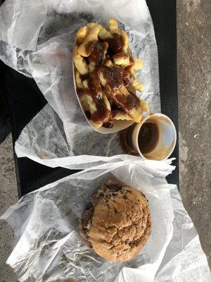 Beef on Weck and fries with gravy