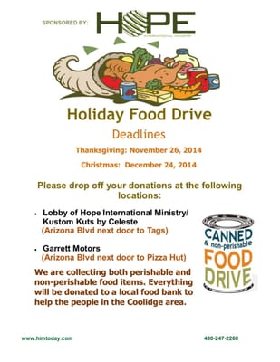 Holiday Food Drive