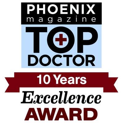 Dr. Harlan has been recognized 16 times as a TOP DOC by Phoenix Magazine