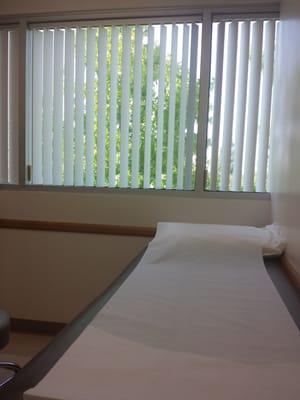 Exam room looking toward window