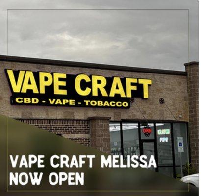 Vape Craft Melissa texas now open