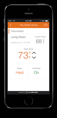 Control your thermostats from anywhere and set alerts when the temperature is changed locally.