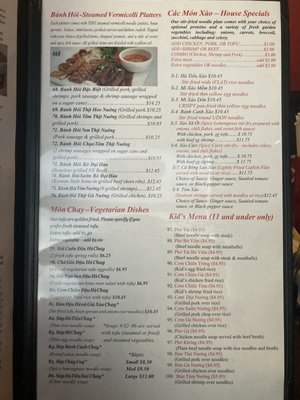 Pho Bar.  Kid's menu, vegetarian dishes and house specialties.