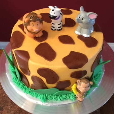 Safari themed cake we made