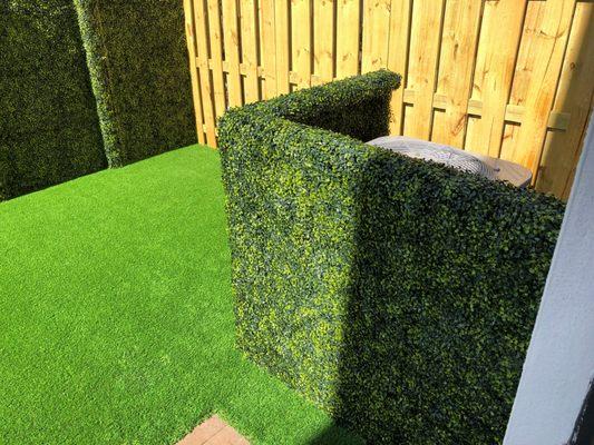 Artificial Boxwood ivy fence