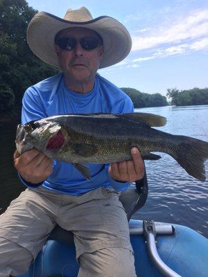 Bug Man Hal showing off a quality James River smallmouth