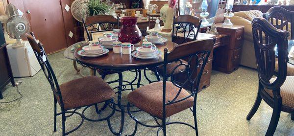 Wrought iron dining set