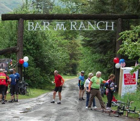 Entrance to the Bar M ranch; picture taken from 2008, before the ranch was assumed under new ownership.