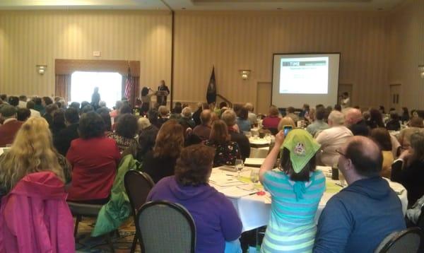 NH Governer Maggie Hassan presenting in one of the conference rooms at the NAMI conference.