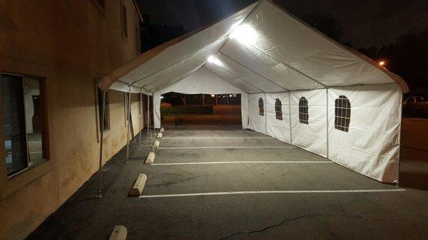 20ft x 40ft Canopy W/ LED Light & 40ft Wall