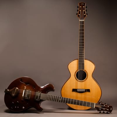 Chubbuck Mousa hollowbody & Rogue acoustic.