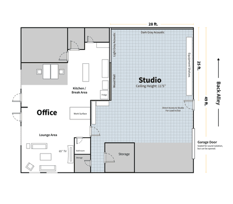 Our studio space is available for rent.