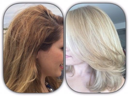 Before and after / color correction and highlights