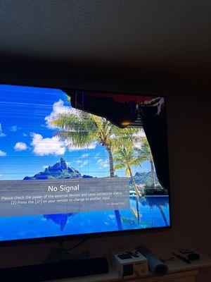 Broken flat screen TV