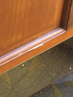 2" Ding in Naturally Finished Wood Basemt Door