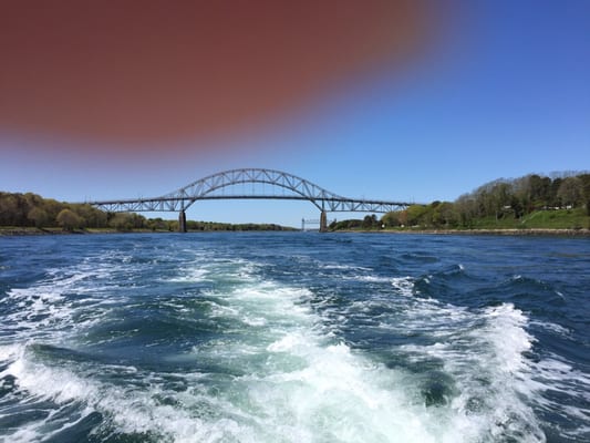 Looking back towards the Bourne Bridge.