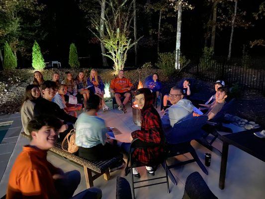 Youth group "campfire conversations" about the Christian faith