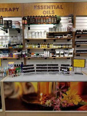 Largest selection of pure essential oils in the state.