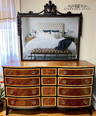 Completely Refinished Vintage 12 Drawer Dresser