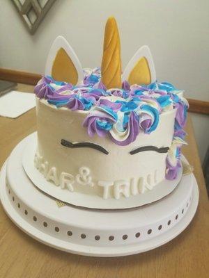 4 layer unicorn cake