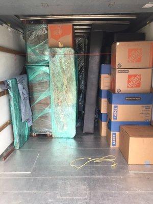 Packed truck