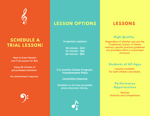 Trial Lesson and Lesson Options