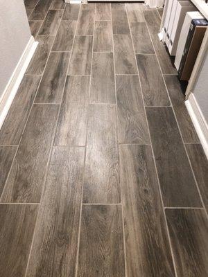 Installation of porcelain tile