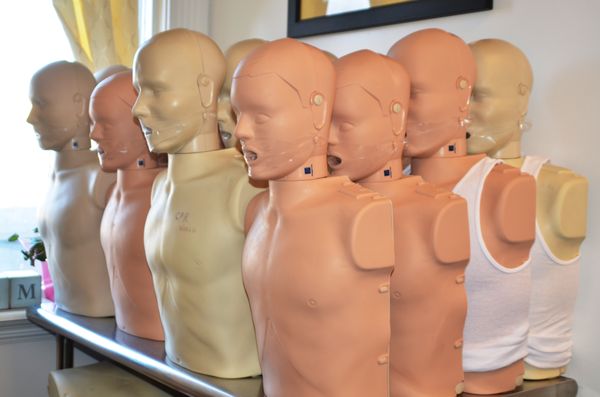 Adult and Child Simulation manikins each student uses a 1:1 ratio with manikins.