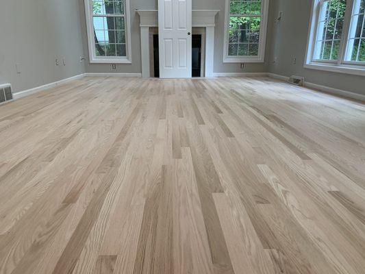 Red Oak Floor  red out sealer