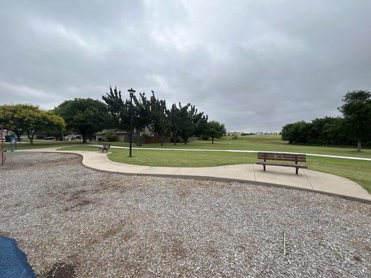 Start of walking trail facing Main Event