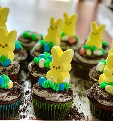 Easter Bunny Thin Mint Cupcakes