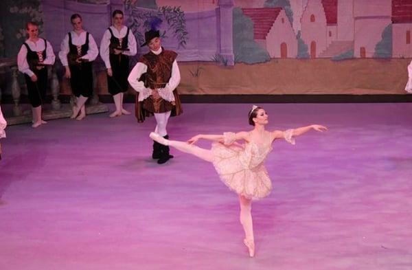 CBC's Kate Behrendt, performs as Princess Aurora in our 2014 Sleeping Beauty production. Photo by Genevieve Spooner.