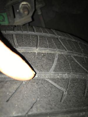 That's about 25 000 miles on tires rated for 60+