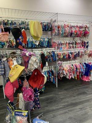 Swim wear and hats