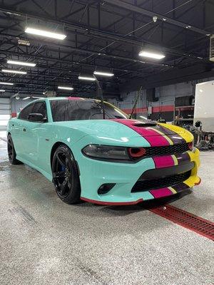 Vinyl wrapped and hand washed Charger Scat Pack